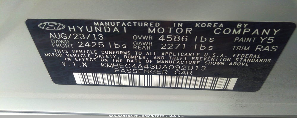 KMHEC4A43DA092013 2013 HYUNDAI SONATA HYBRID photo no. 9