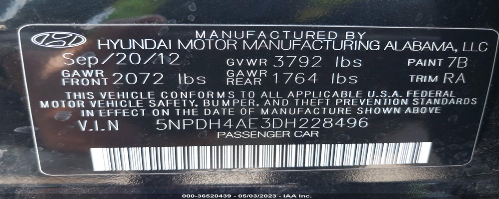 5NPDH4AE3DH228496 2013 HYUNDAI ELANTRA photo no. 9