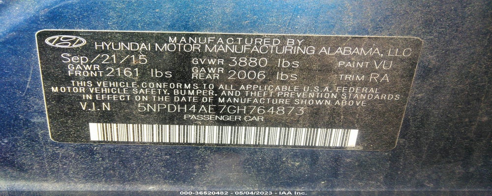 5NPDH4AE7GH764873 2016 HYUNDAI ELANTRA photo no. 9