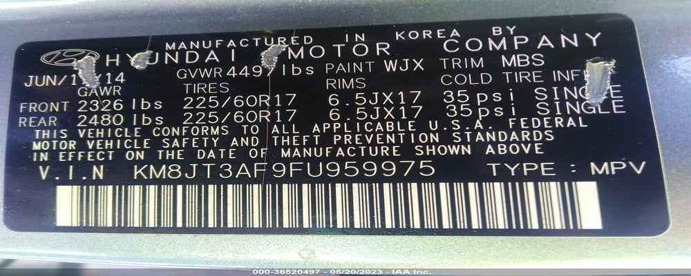 KM8JT3AF9FU959975 2015 HYUNDAI TUCSON photo no. 9