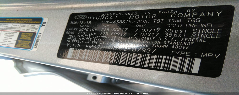 KM8J23A43JU787937 2018 HYUNDAI TUCSON photo no. 9