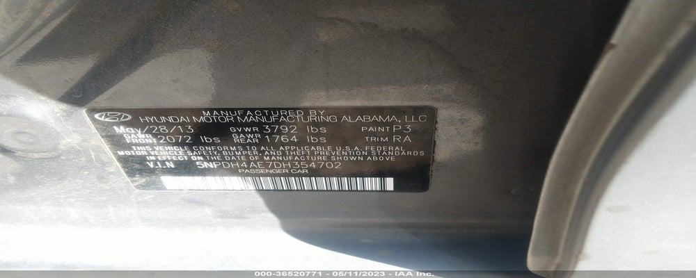 5NPDH4AE7DH354702 2013 HYUNDAI ELANTRA photo no. 9