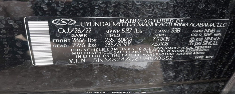 5NMS24AJ6PH520652 2023 HYUNDAI SANTA FE photo no. 9