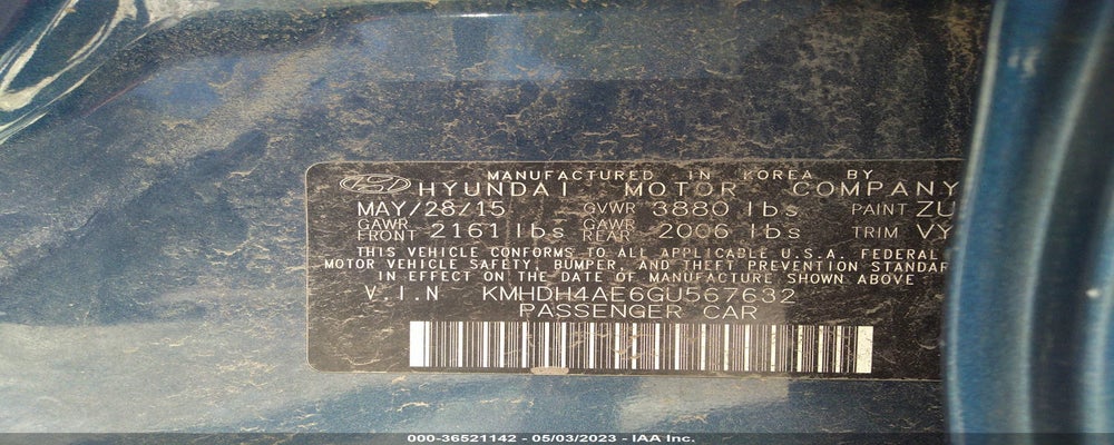 KMHDH4AE6GU567632 2016 HYUNDAI ELANTRA photo no. 9