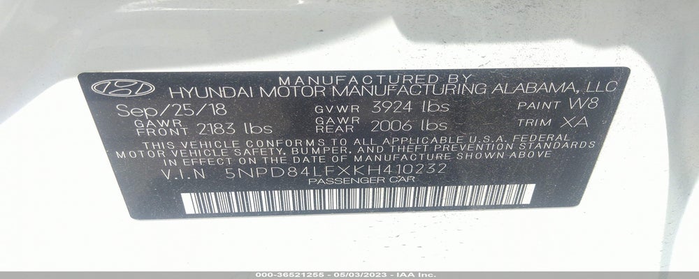 5NPD84LFXKH410232 2019 HYUNDAI ELANTRA photo no. 9
