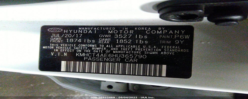 KMHCT4AE6HU365790 2017 HYUNDAI ACCENT photo no. 9