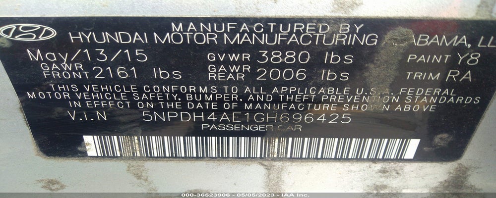 5NPDH4AE1GH696425 2016 HYUNDAI ELANTRA photo no. 9