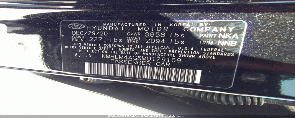 KMHLM4AG5MU129169 2021 HYUNDAI ELANTRA photo no. 9