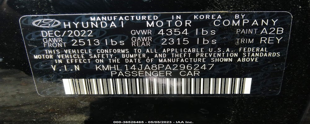 KMHL14JA8PA296247 2023 HYUNDAI SONATA photo no. 9