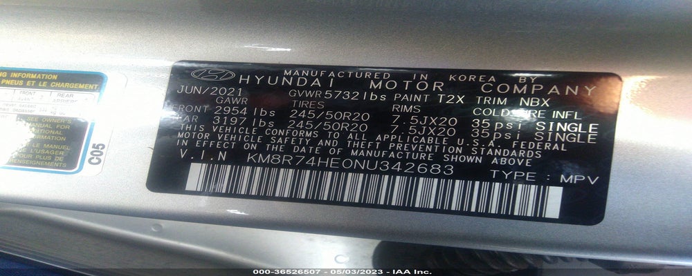 KM8R74HE0NU342683 2022 HYUNDAI PALISADE photo no. 9