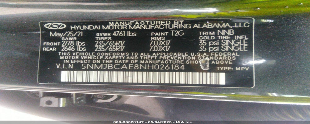 5NMJBCAE8NH026184 2022 HYUNDAI TUCSON photo no. 9