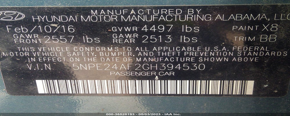 5NPE24AF2GH394530 2016 HYUNDAI SONATA photo no. 9