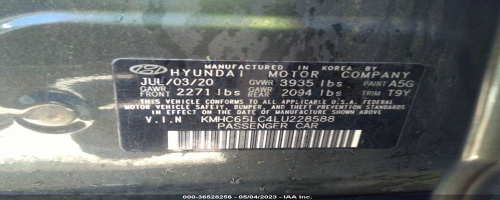 KMHC65LC4LU228588 2020 HYUNDAI IONIQ HYBRID photo no. 9
