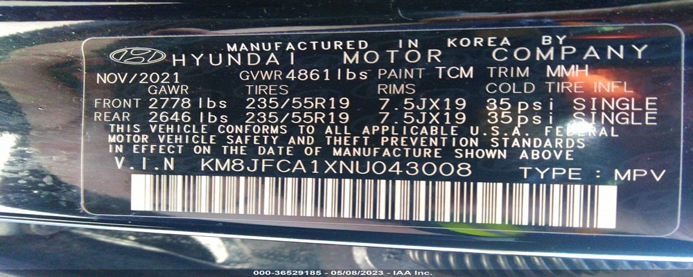 KM8JFCA1XNU043008 2022 HYUNDAI TUCSON HYBRID photo no. 9