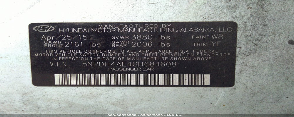 5NPDH4AE4GH684608 2016 HYUNDAI ELANTRA photo no. 9