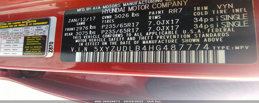 5XYZUDLB4HG487774 2017 HYUNDAI SANTA FE SPORT photo no. 9