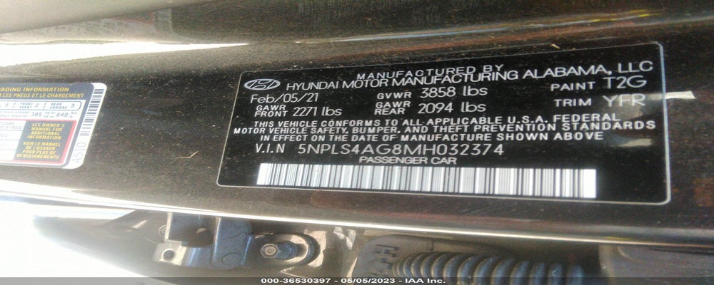 5NPLS4AG8MH032374 2021 HYUNDAI ELANTRA photo no. 9