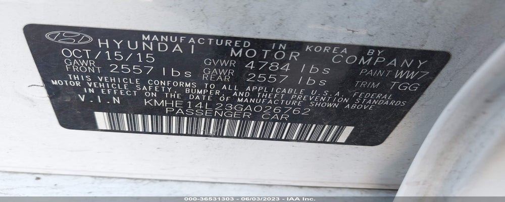 KMHE14L23GA026762 2016 HYUNDAI SONATA PLUG-IN HYBRID photo no. 9
