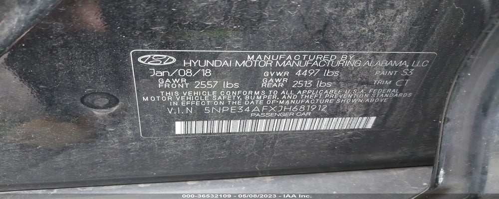 5NPE34AFXJH681912 2018 HYUNDAI SONATA photo no. 9