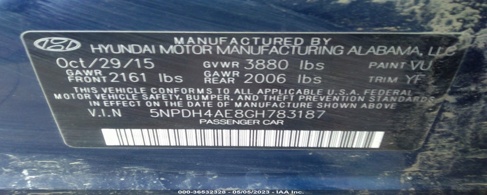 5NPDH4AE8GH783187 2016 HYUNDAI ELANTRA photo no. 9