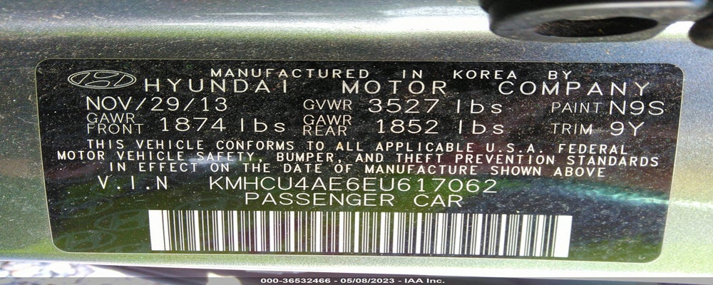 KMHCU4AE6EU617062 2014 HYUNDAI ACCENT photo no. 9