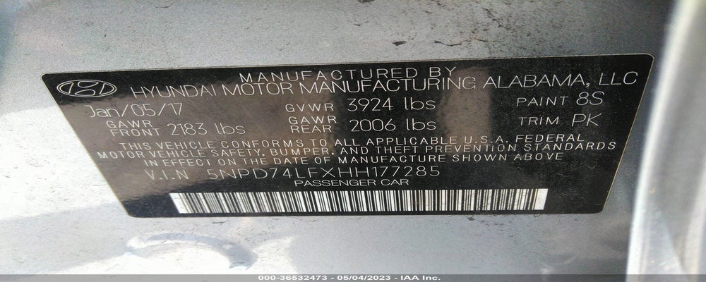 5NPD74LFXHH177285 2017 HYUNDAI ELANTRA photo no. 9