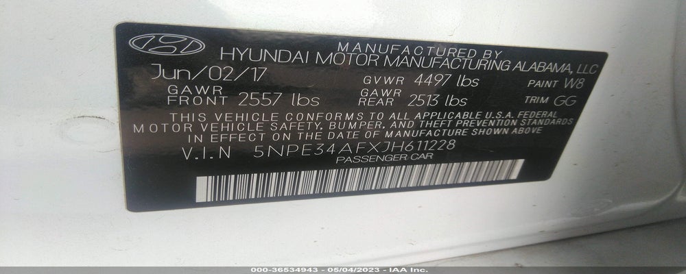 5NPE34AFXJH611228 2018 HYUNDAI SONATA photo no. 9