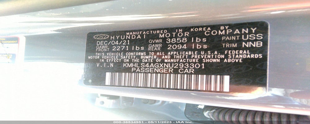 KMHLS4AGXNU293301 2022 HYUNDAI ELANTRA photo no. 9