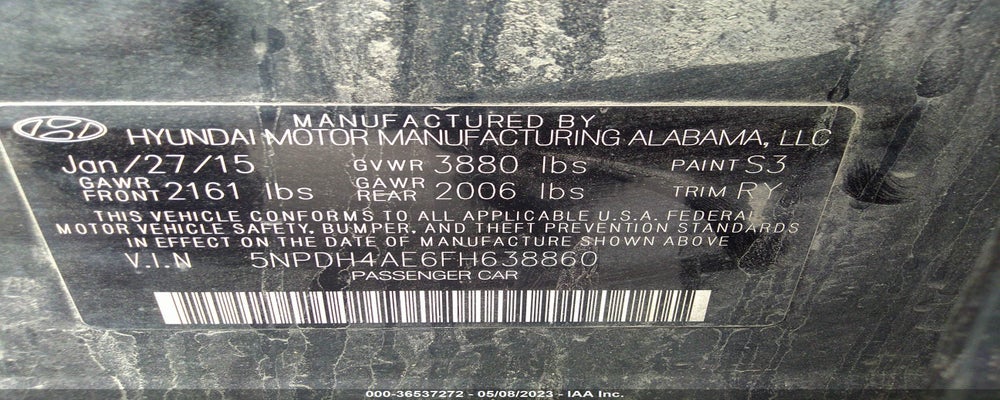 5NPDH4AE6FH638860 2015 HYUNDAI ELANTRA photo no. 9
