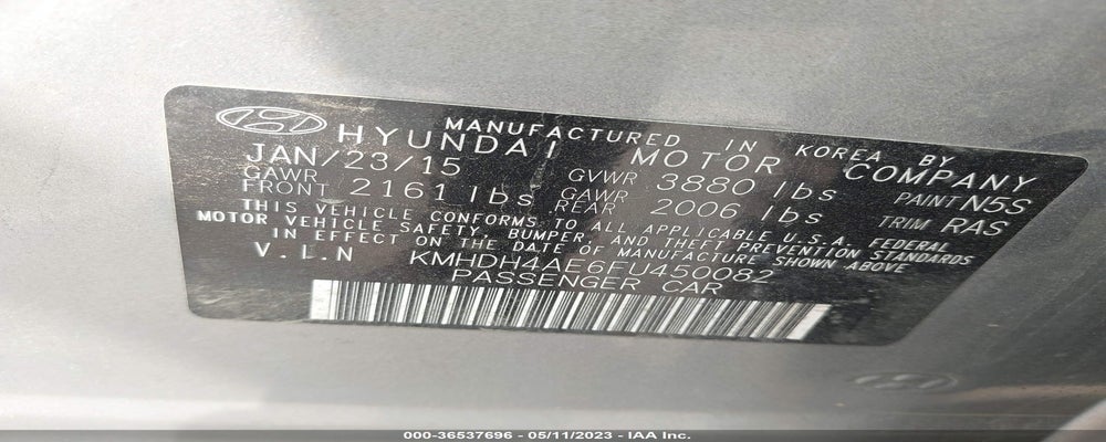 KMHDH4AE6FU450082 2015 HYUNDAI ELANTRA photo no. 9