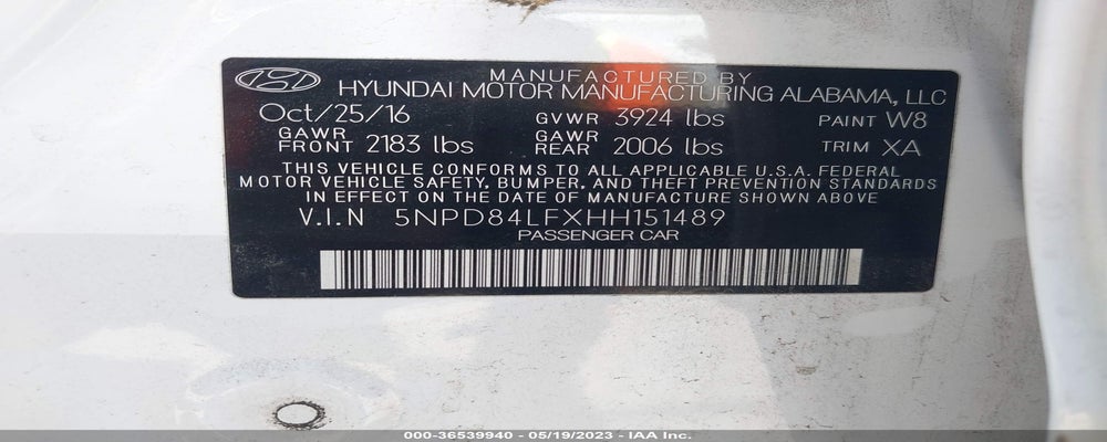 5NPD84LFXHH151489 2017 HYUNDAI ELANTRA photo no. 9