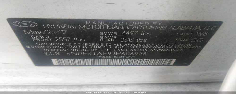 5NPE34AF9JH606926 2018 HYUNDAI SONATA photo no. 9