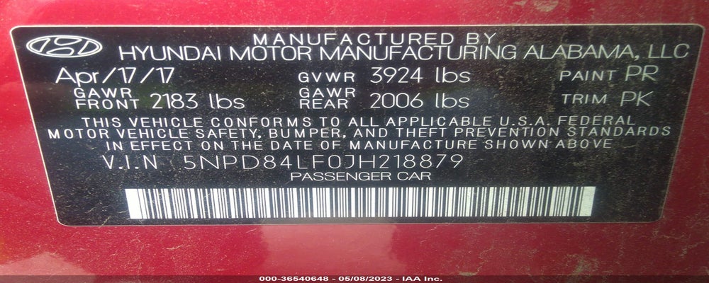 5NPD84LF0JH218879 2018 HYUNDAI ELANTRA photo no. 9