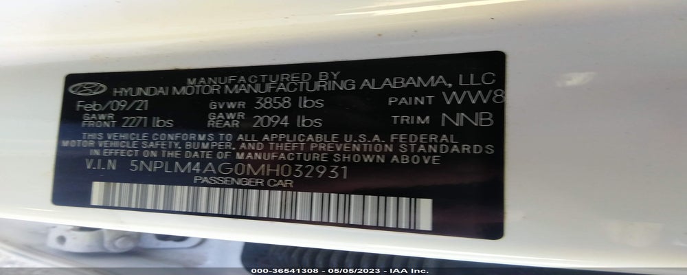 5NPLM4AG0MH032931 2021 HYUNDAI ELANTRA photo no. 9