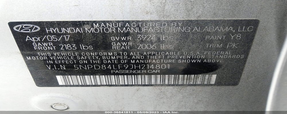 5NPD84LF9JH214801 2018 HYUNDAI ELANTRA photo no. 9