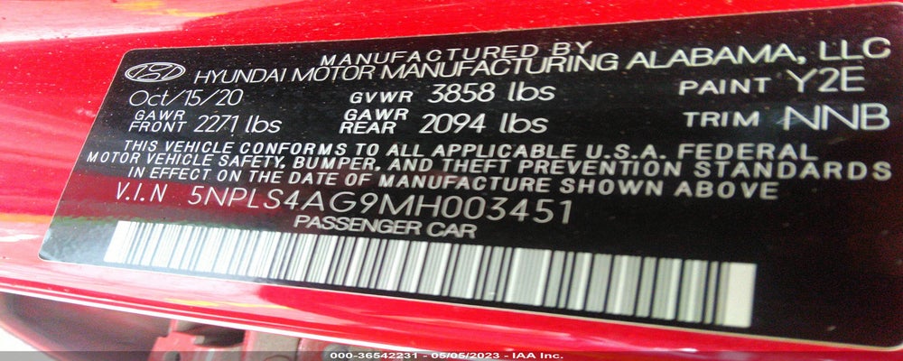 5NPLS4AG9MH003451 2021 HYUNDAI ELANTRA photo no. 9