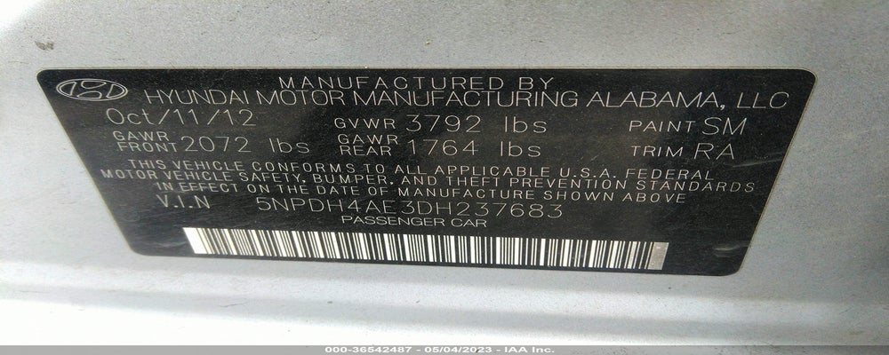 5NPDH4AE3DH237683 2013 HYUNDAI ELANTRA photo no. 9