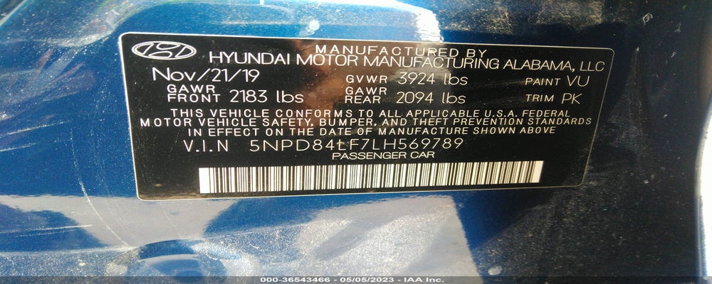 5NPD84LF7LH569789 2020 HYUNDAI ELANTRA photo no. 9