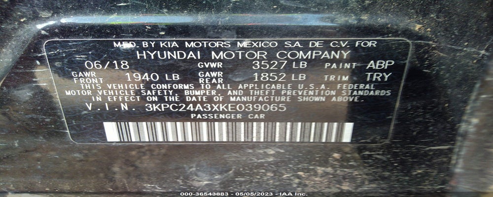 3KPC24A3XKE039065 2019 HYUNDAI ACCENT photo no. 9