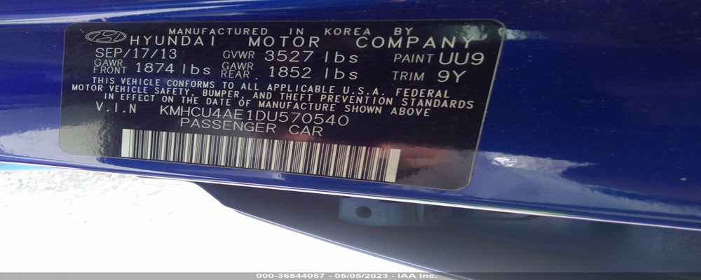 KMHCU4AE1DU570540 2013 HYUNDAI ACCENT photo no. 9