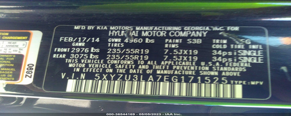 5XYZU3LA7EG171525 2014 HYUNDAI SANTA FE SPORT photo no. 9