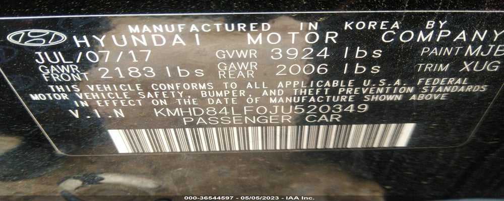 KMHD84LF0JU520349 2018 HYUNDAI ELANTRA photo no. 9