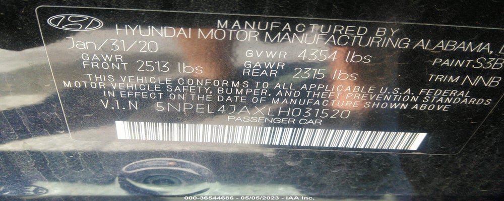 5NPEL4JAXLH031520 2020 HYUNDAI SONATA photo no. 9