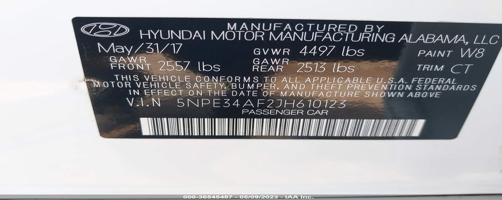 5NPE34AF2JH610123 2018 HYUNDAI SONATA photo no. 9
