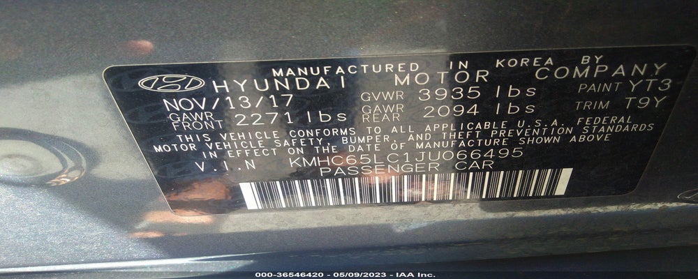KMHC65LC1JU066495 2018 HYUNDAI IONIQ HYBRID photo no. 9