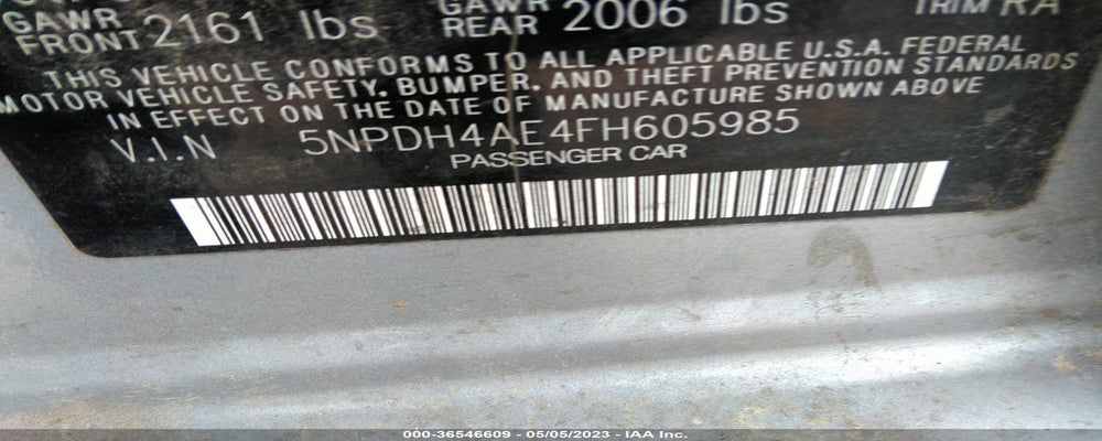 5NPDH4AE4FH605985 2015 HYUNDAI ELANTRA photo no. 9