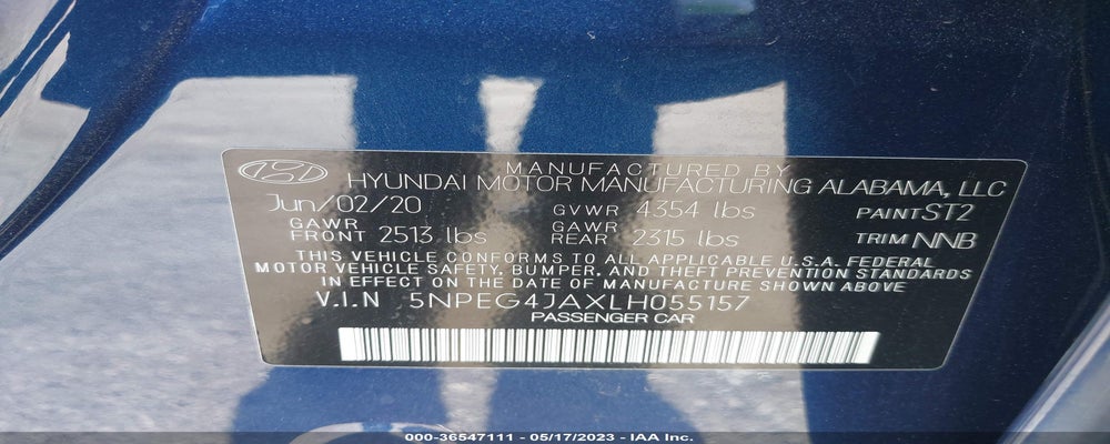 5NPEG4JAXLH055157 2020 HYUNDAI SONATA photo no. 9