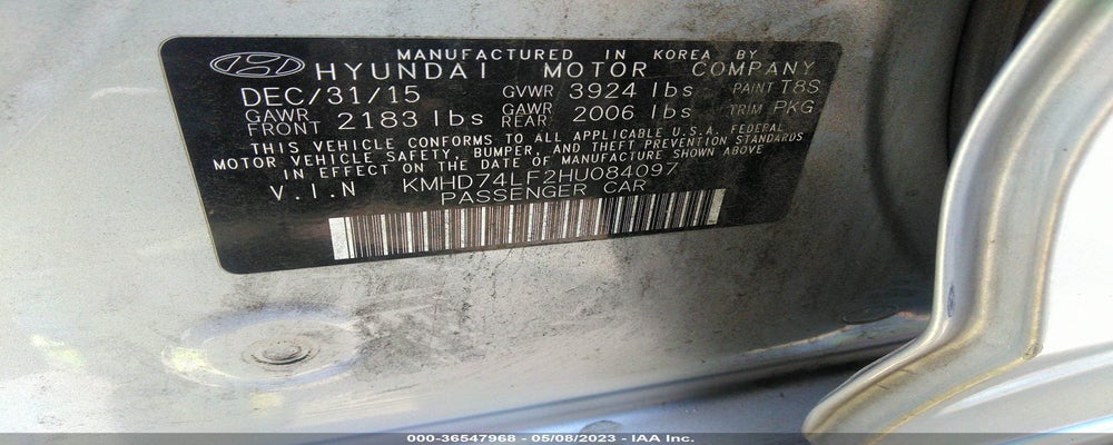 KMHD74LF2HU084097 2017 HYUNDAI ELANTRA photo no. 9