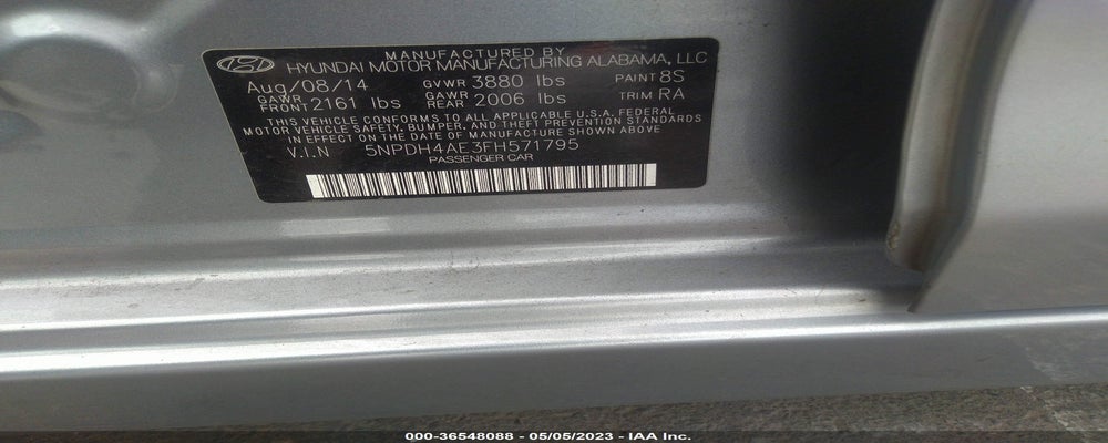 5NPDH4AE3FH571795 2015 HYUNDAI ELANTRA photo no. 9