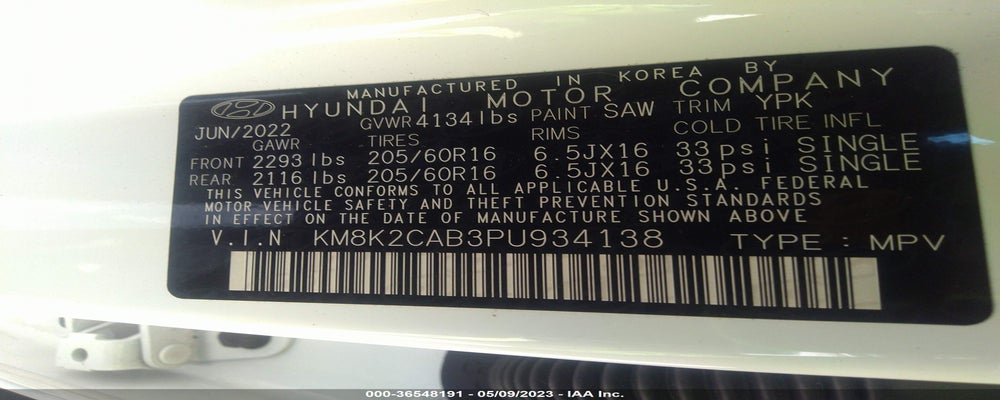 KM8K2CAB3PU934138 2023 HYUNDAI KONA photo no. 9